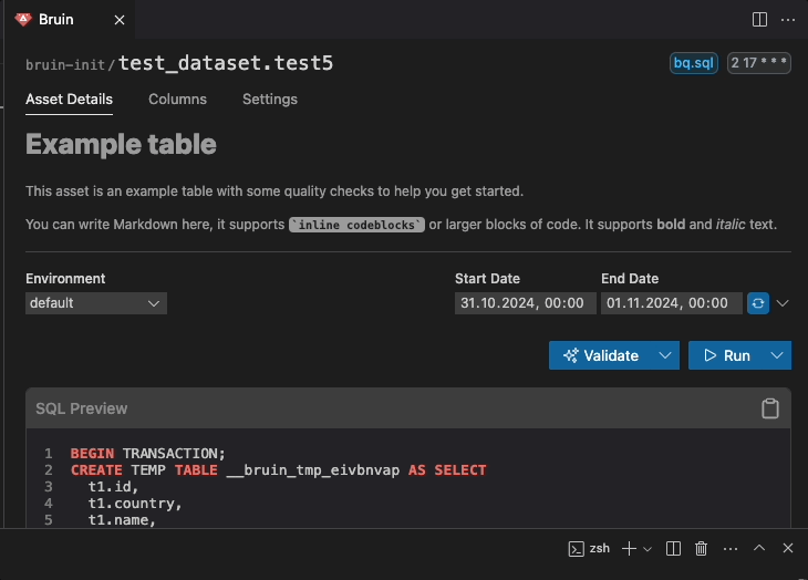 Run pipelines from VS Code